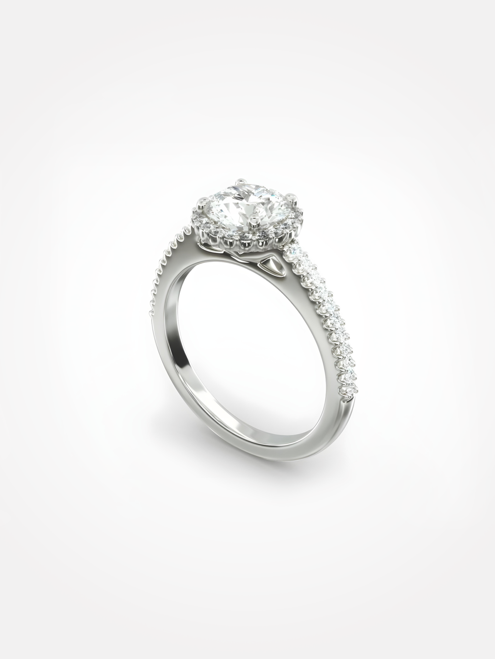 Solitaire Halo Céleste